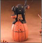 ww6011 Black Cat, Pumpkin, bat, trick or treat, Halloween, 2002