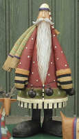 WW2806 Santa with bells and a striped scarf
