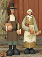 WW6071 Mr. & Mrs. Pilgrim with their harvest