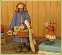 WW7704 'Quilt Lover' girl toting girl with a basket - WW7705 'Sweet Heart' little girl with a lollipop