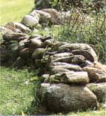 stone wall on the farm of the Williraye Studio